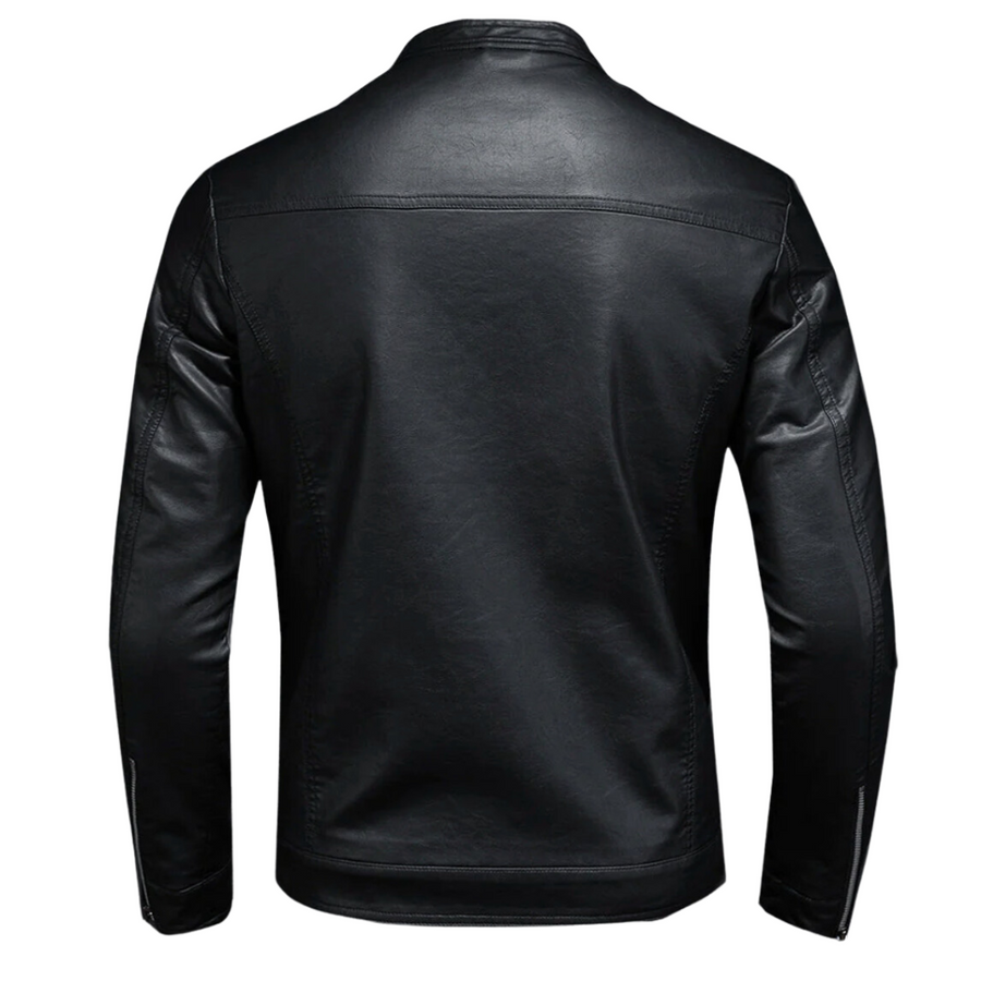 Noah | Mens Faux Leather Moto Jacket Slim Fit Zip Up