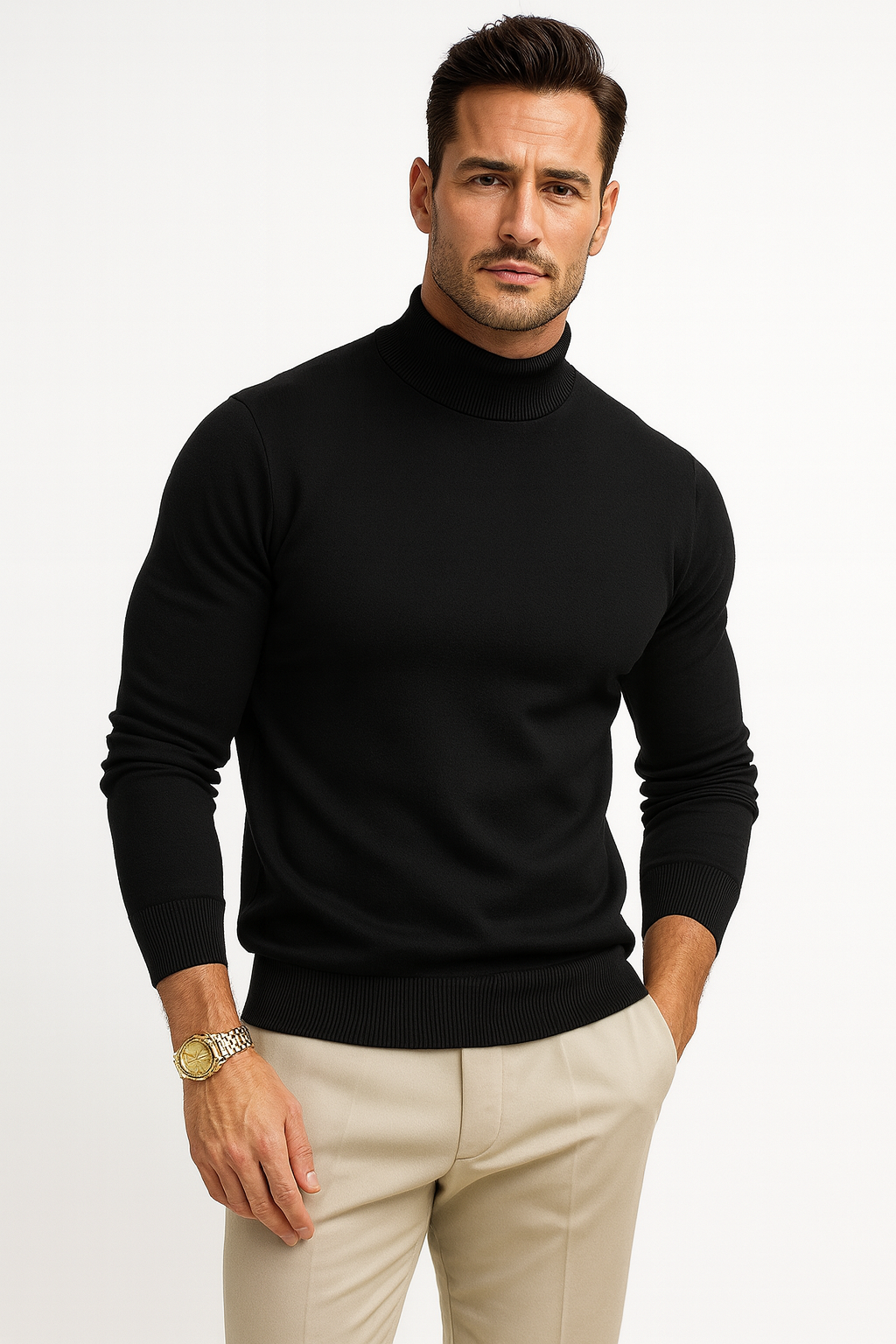Leonardo | Men's Knit Turtleneck Sweater