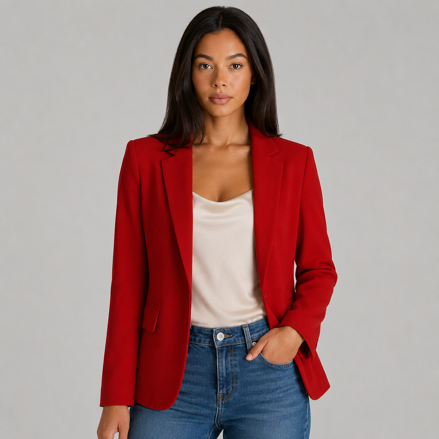 Vienna | Women's Single-Button Notch Lapel Ponte Knit Blazer