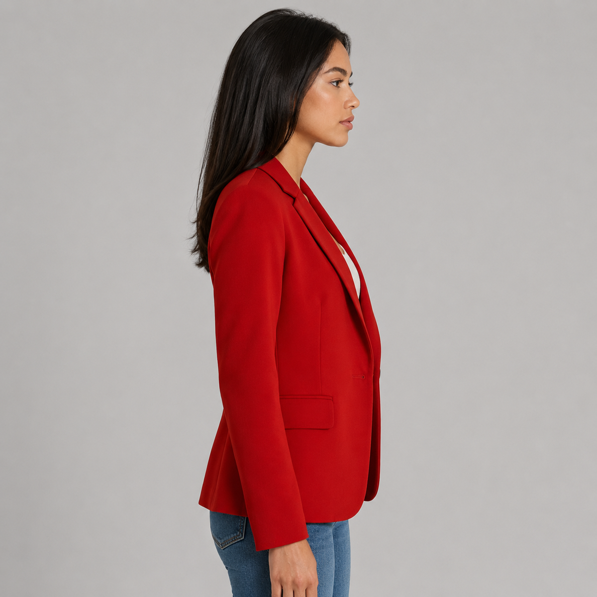 Vienna | Women's Single-Button Notch Lapel Ponte Knit Blazer