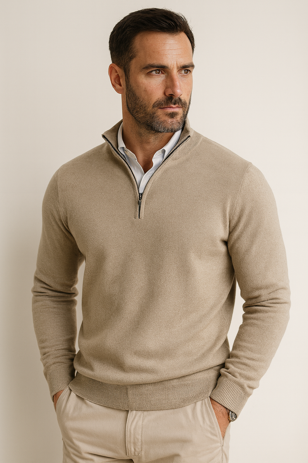 Zane | Men's Zip Mock Neck Sweater
