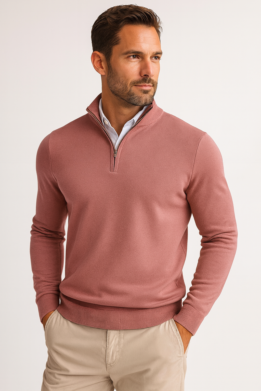 Zane | Men's Zip Mock Neck Sweater