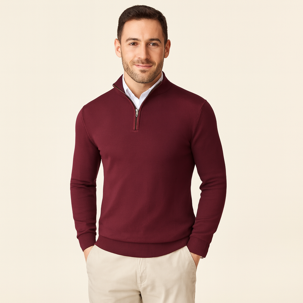 Zane | Men's Zip Mock Neck Sweater