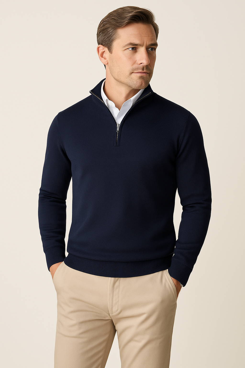 Zane | Men's Zip Mock Neck Sweater