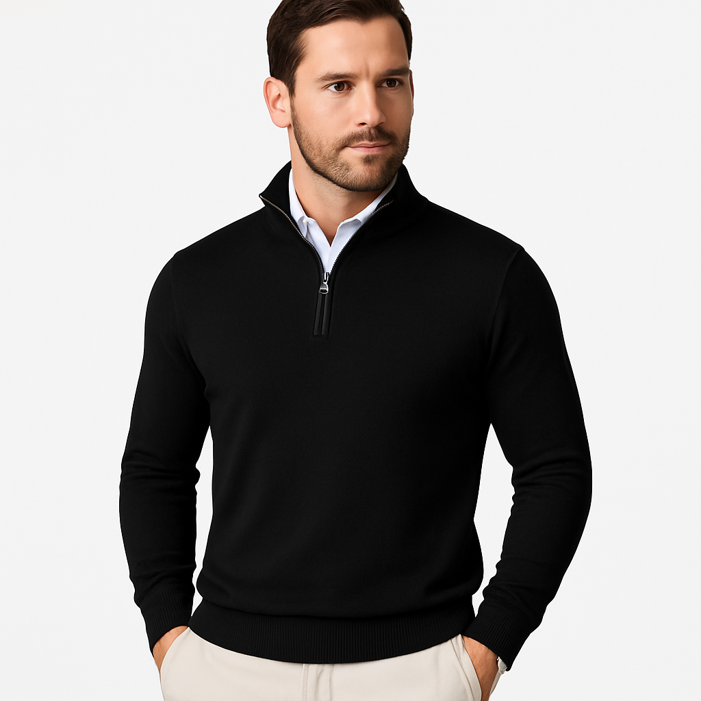 Zane | Men's Zip Mock Neck Sweater