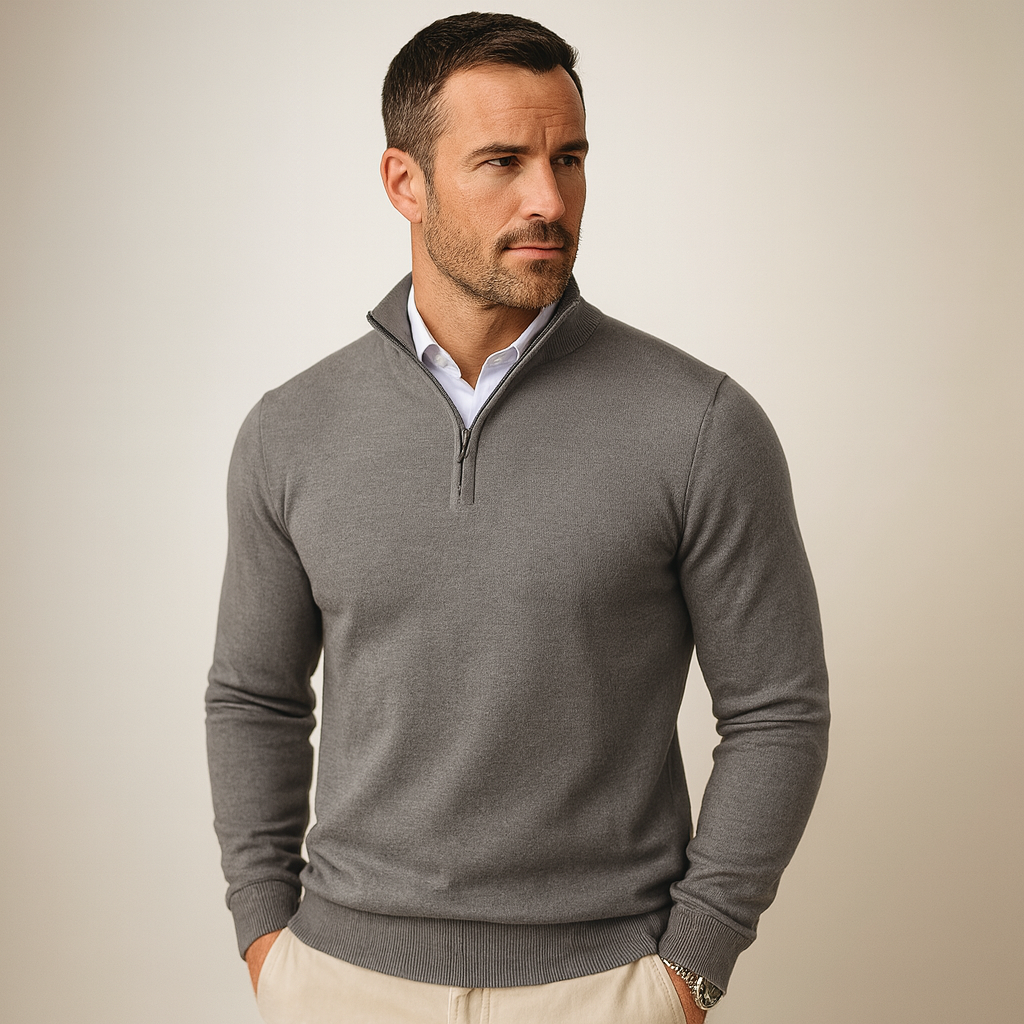 Zane | Men's Zip Mock Neck Sweater