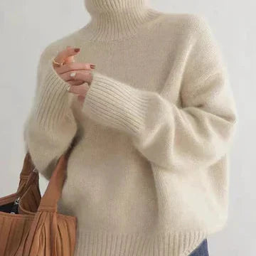 Amaya | Women's Cashmere Turtleneck Relaxed Fit Knit Sweater