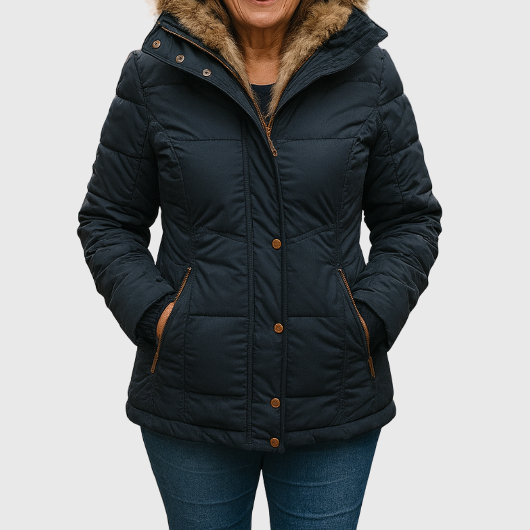 Emily | Womens Faux Fur Hooded Puffer Parka Jacket