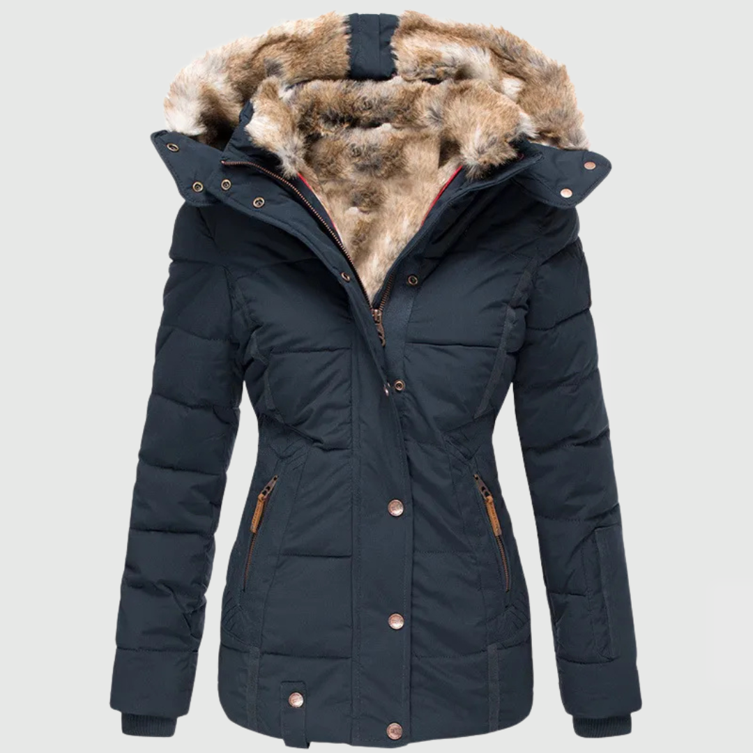 Emily | Womens Faux Fur Hooded Puffer Parka Jacket