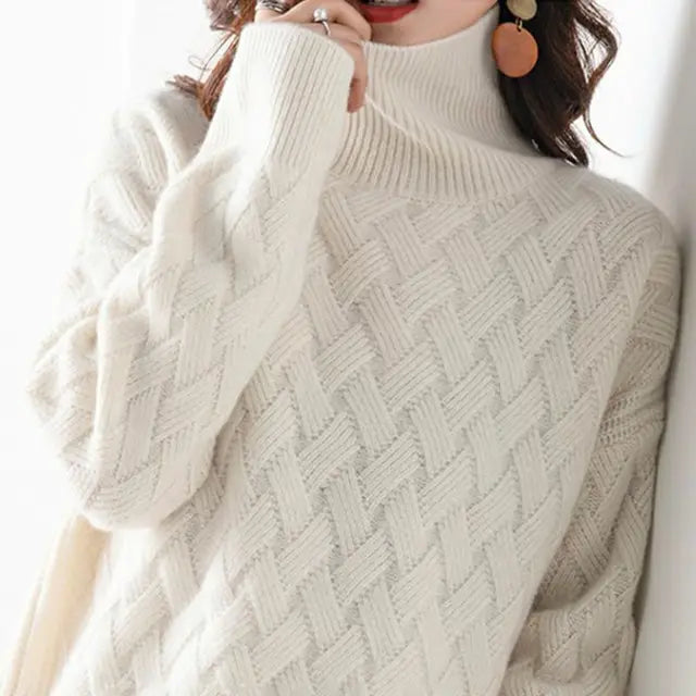 Briony | Textured Turtleneck Sweater