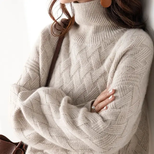 Briony | Textured Turtleneck Sweater