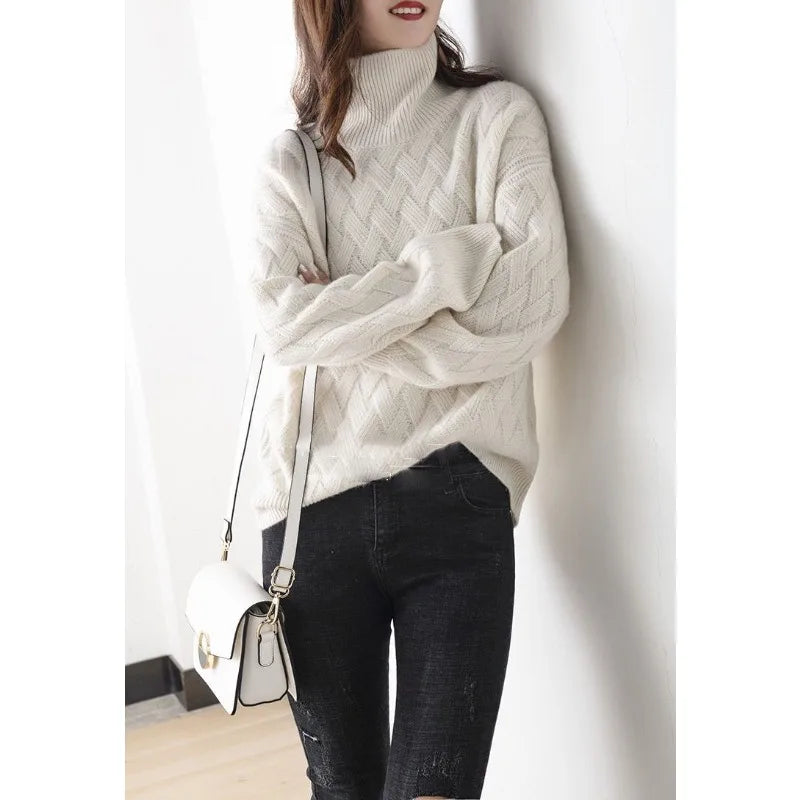 Briony | Textured Turtleneck Sweater