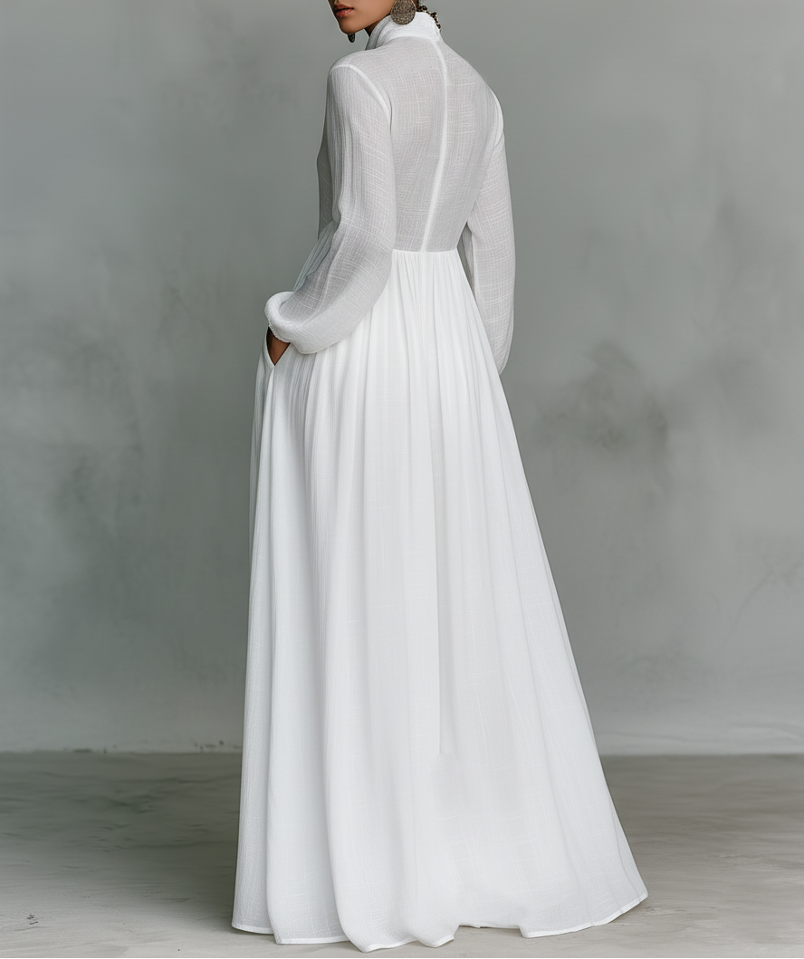 Serena | Robe longue boutonnée fluide