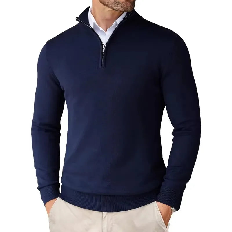 Zane | Men's Zip Mock Neck Sweater