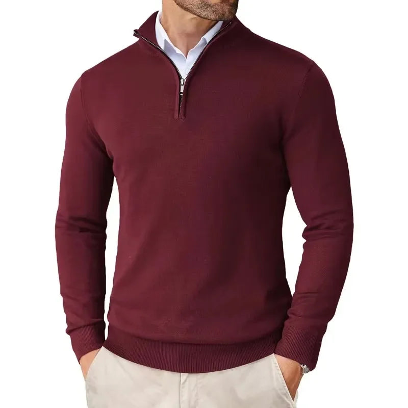 Zane | Men's Zip Mock Neck Sweater