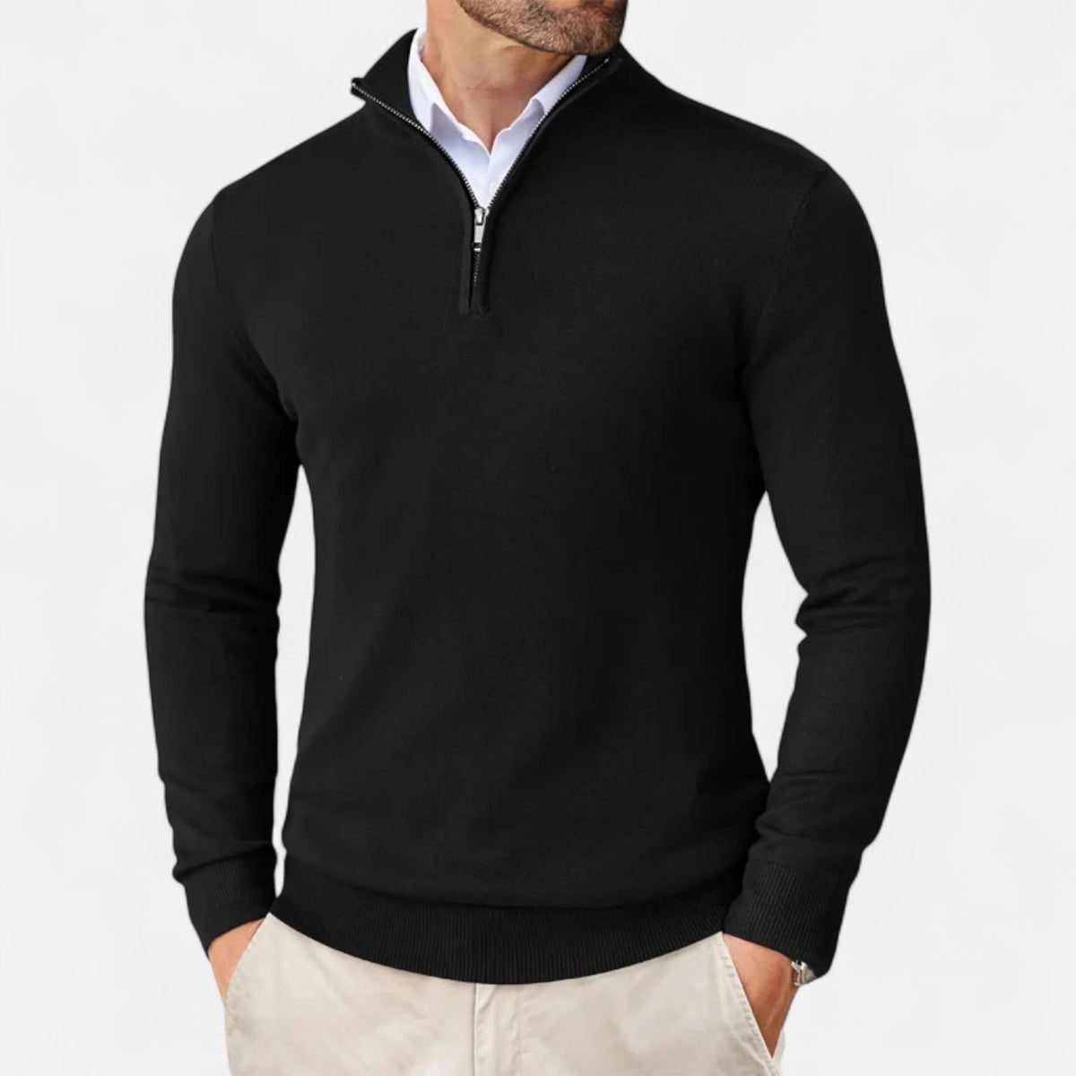 Zane | Men's Zip Mock Neck Sweater