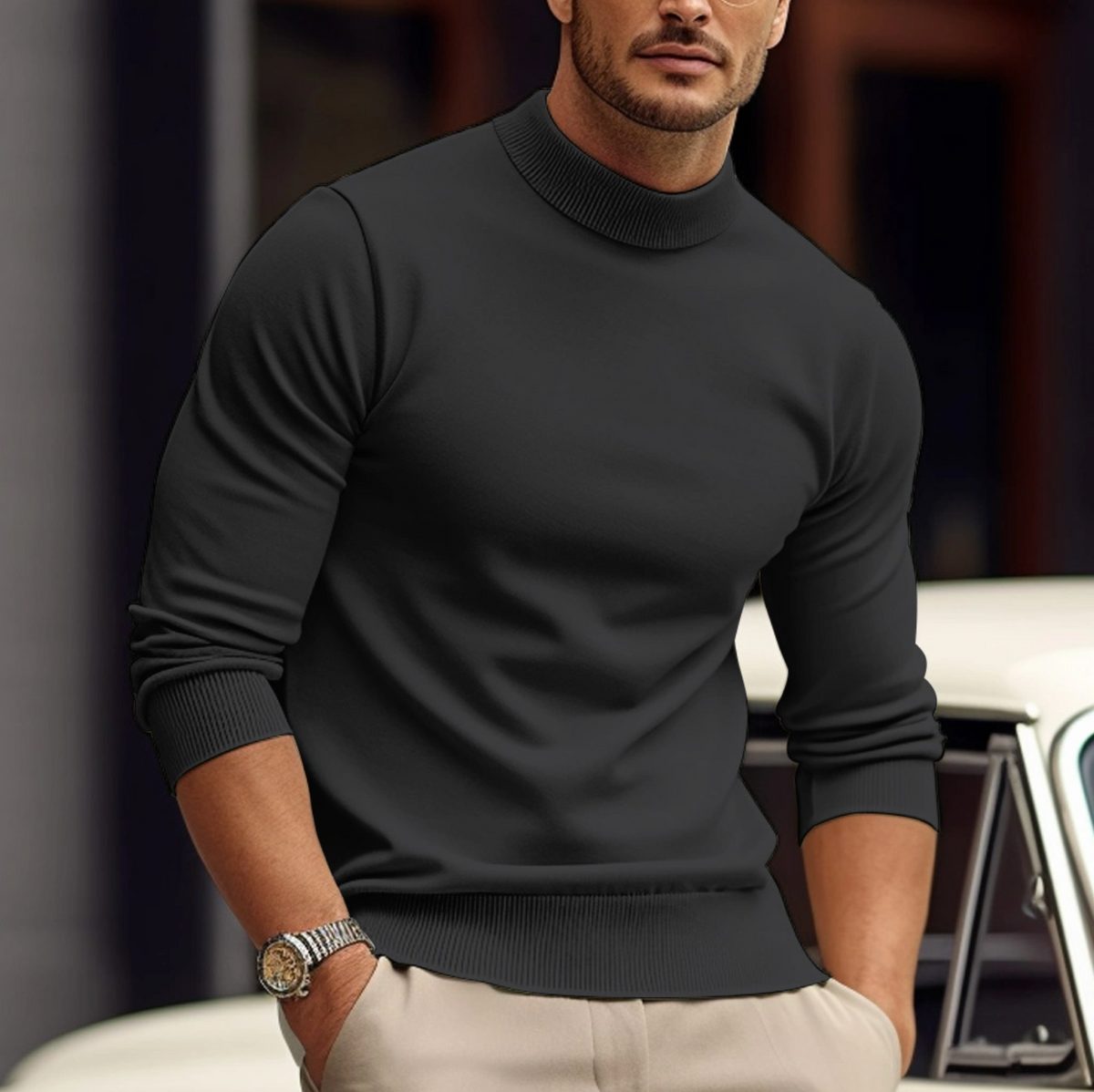 Leonardo | Men's Knit Turtleneck Sweater