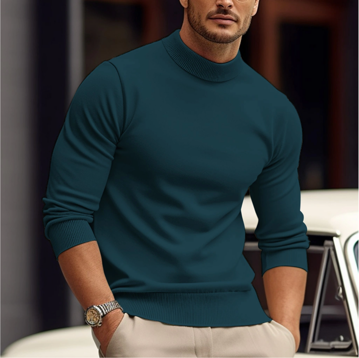 Leonardo | Men's Knit Turtleneck Sweater
