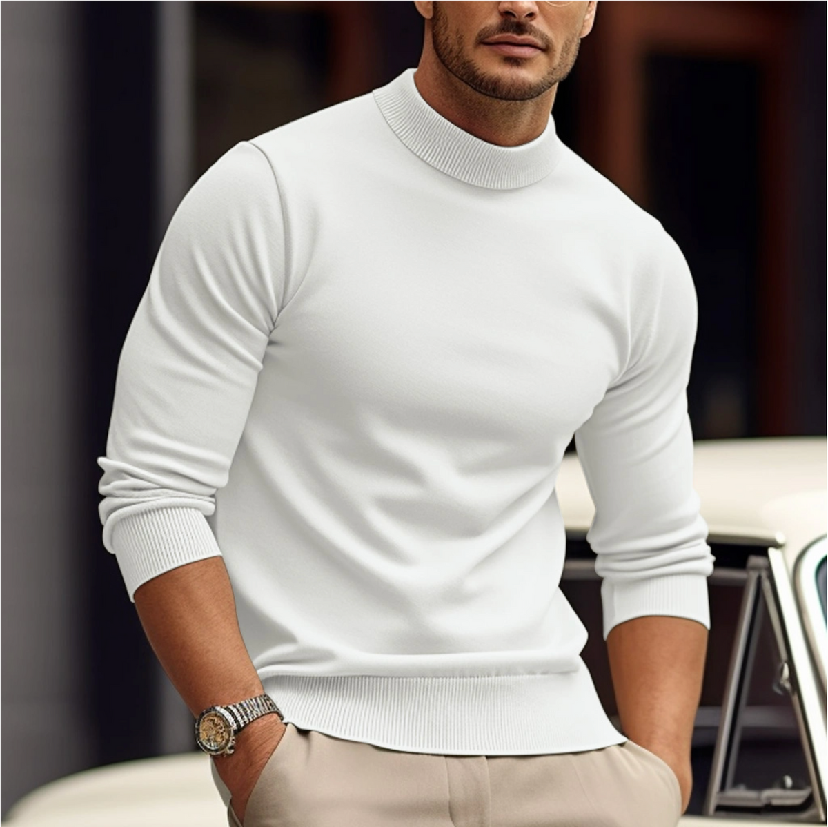 Leonardo | Men's Knit Turtleneck Sweater