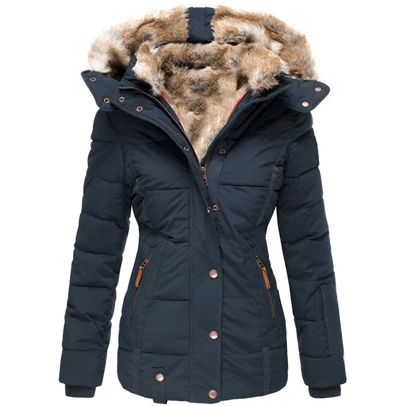 Emily | Womens Faux Fur Hooded Puffer Parka Jacket
