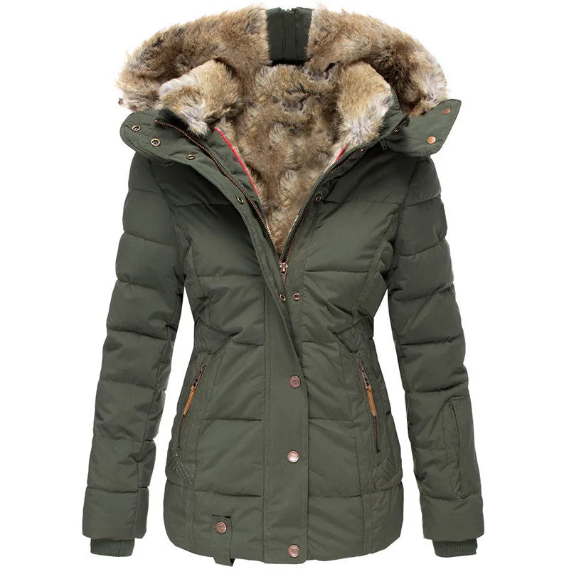 Emily | Womens Faux Fur Hooded Puffer Parka Jacket