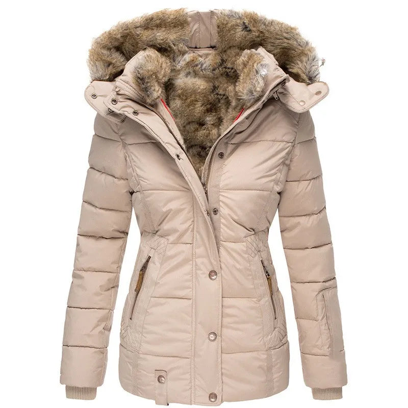 Emily | Womens Faux Fur Hooded Puffer Parka Jacket
