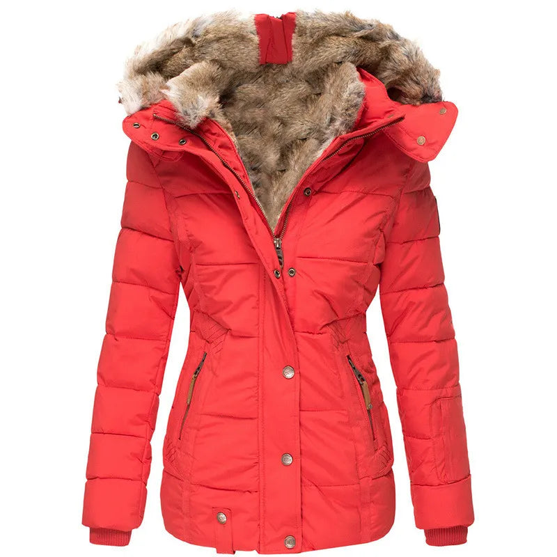 Emily | Womens Faux Fur Hooded Puffer Parka Jacket