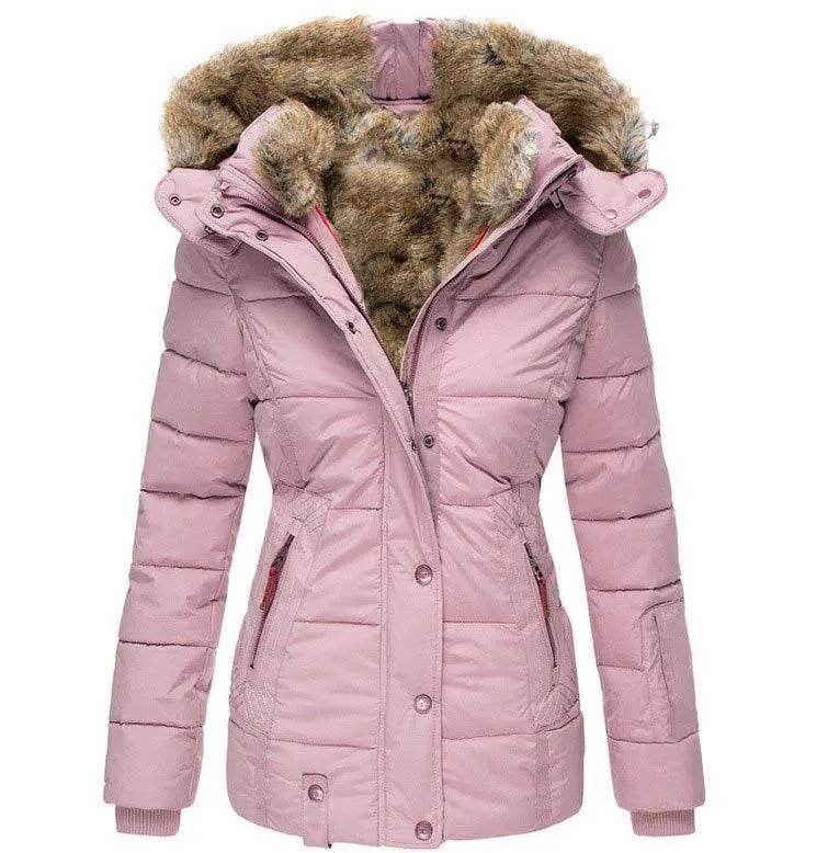 Emily | Womens Faux Fur Hooded Puffer Parka Jacket