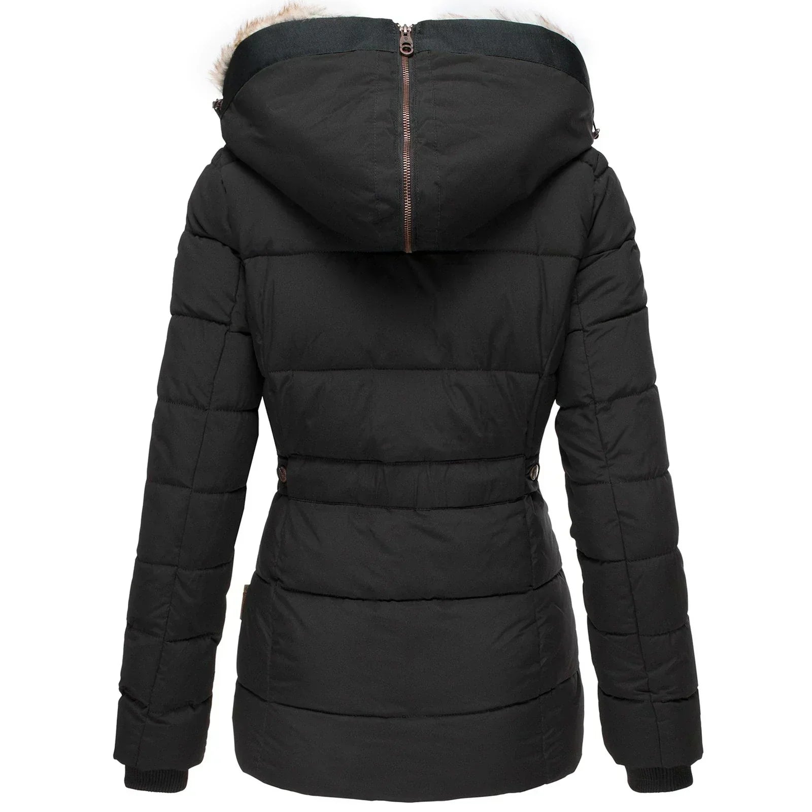 Emily | Womens Faux Fur Hooded Puffer Parka Jacket