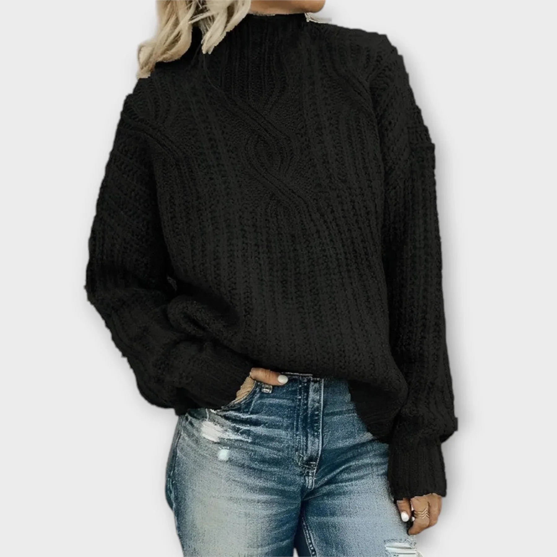 Seraphina | Cable Knit Turtleneck Sweater