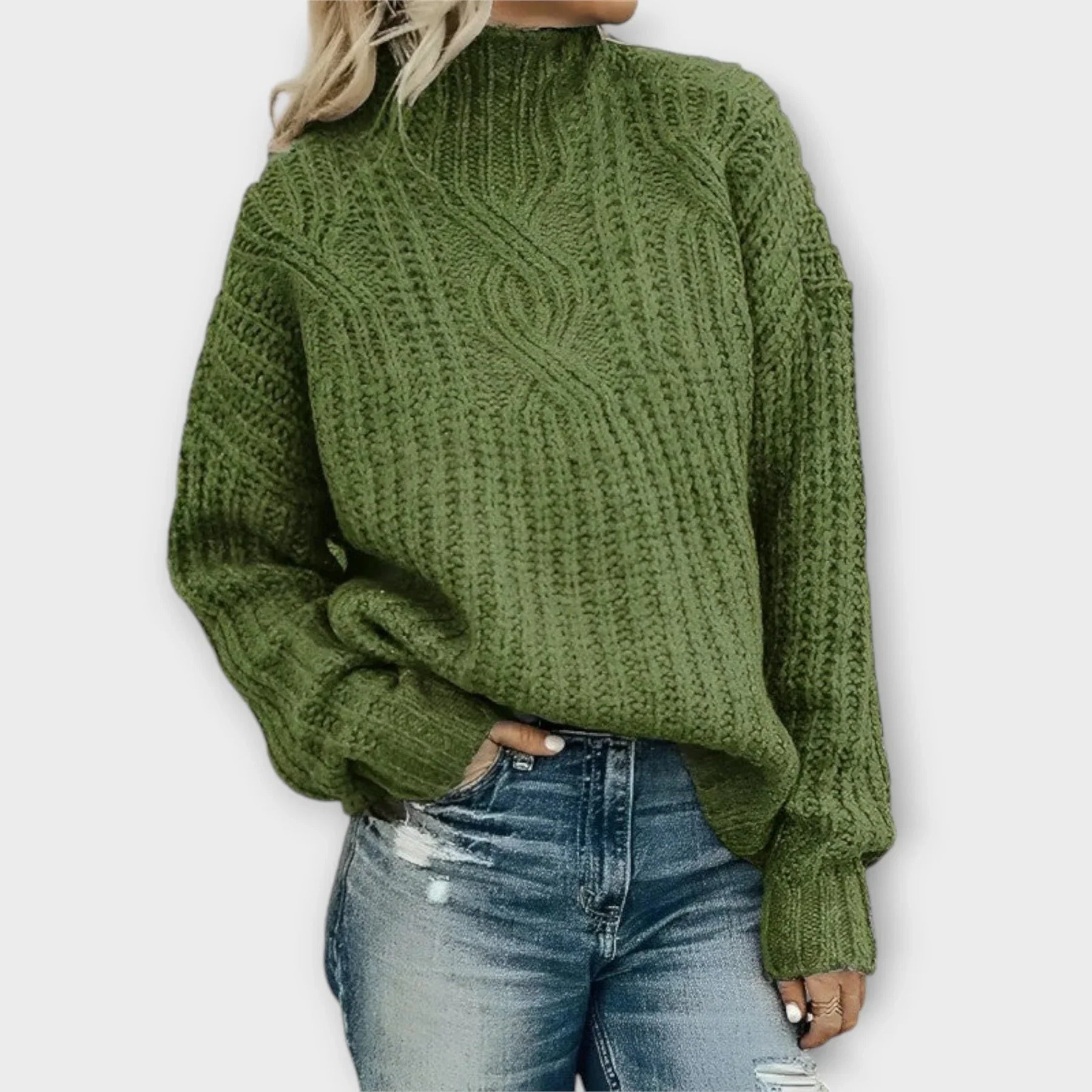 Seraphina | Cable Knit Turtleneck Sweater