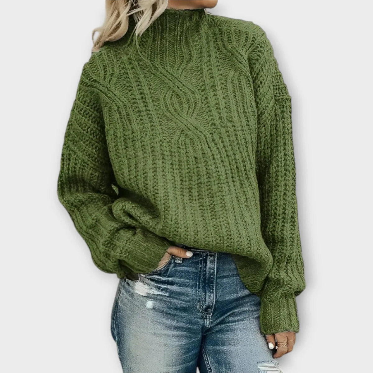 Seraphina | Cable Knit Turtleneck Sweater