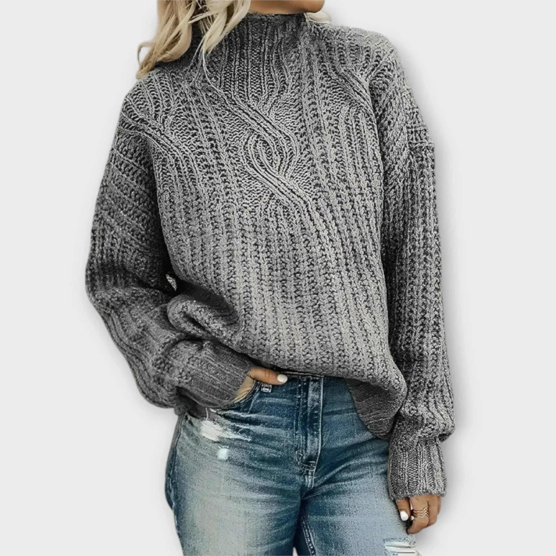 Seraphina | Cable Knit Turtleneck Sweater