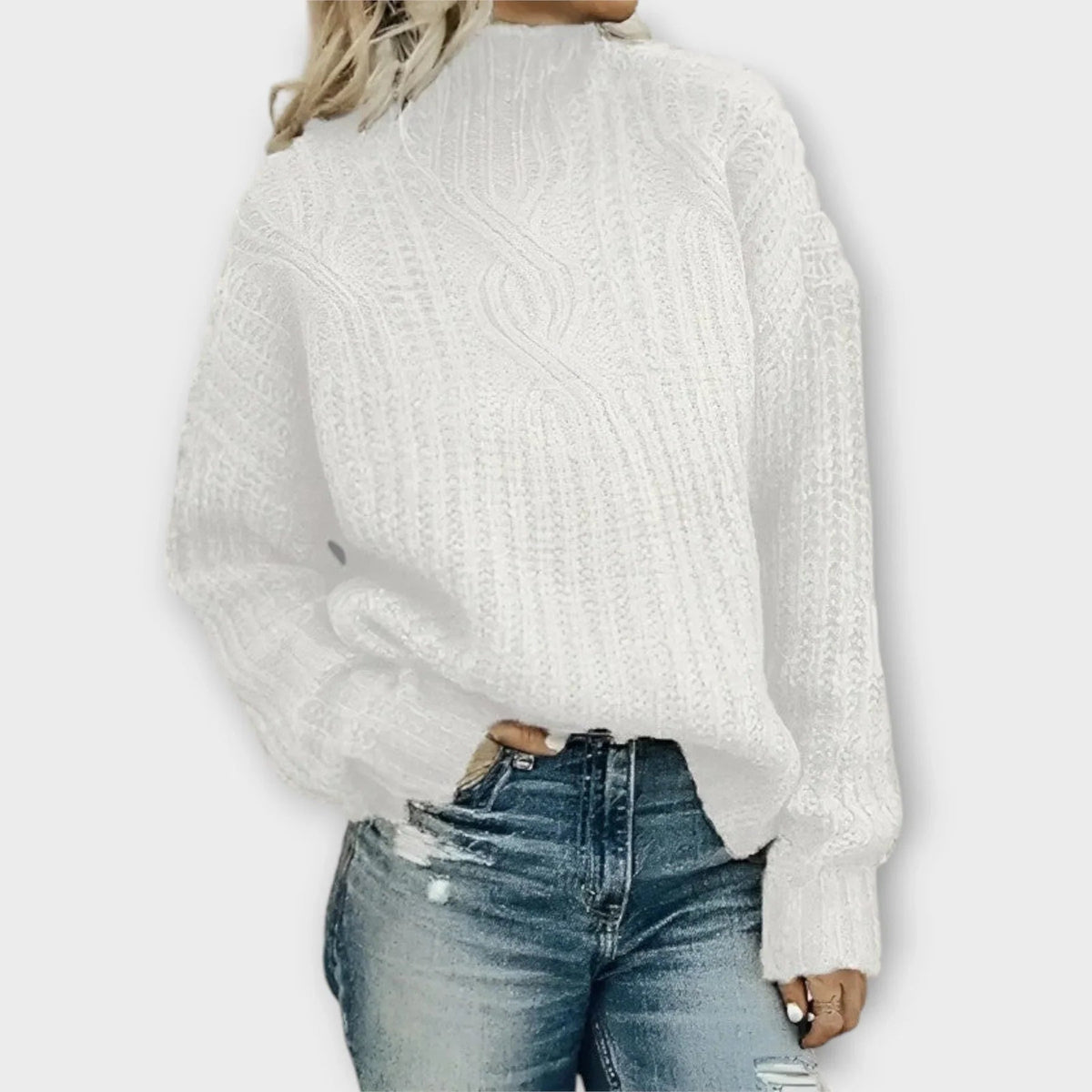 Seraphina | Cable Knit Turtleneck Sweater