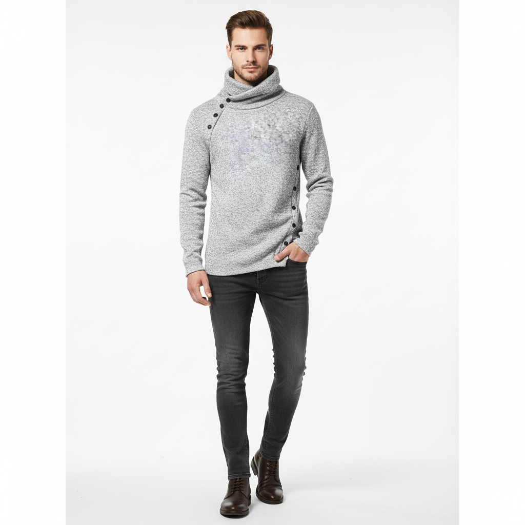 Lure | Men's High-Collar Turtleneck Sweater
