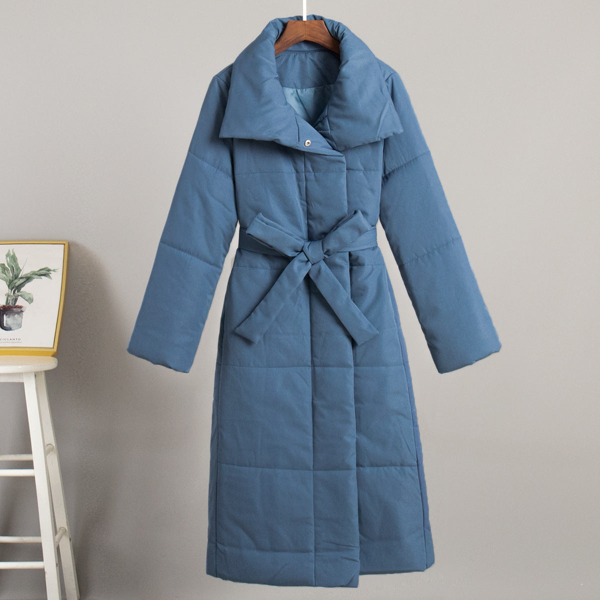 Emma | Womens Long Puffer Coat Belted Fall Parka