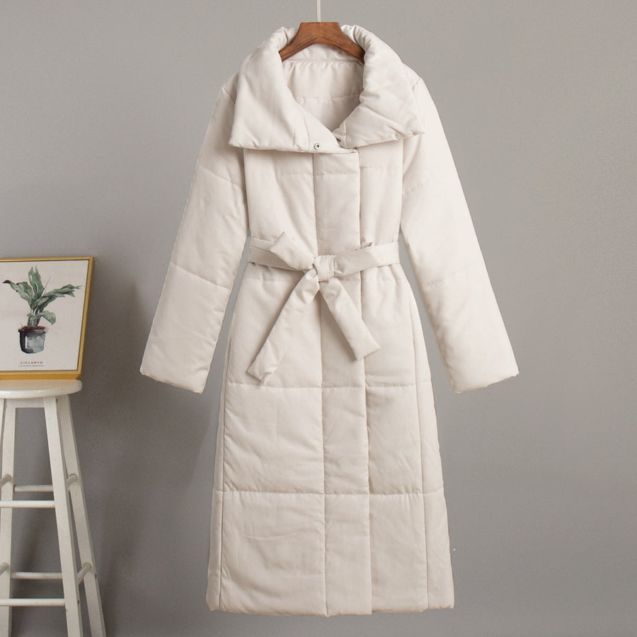 Emma | Womens Long Puffer Coat Belted Fall Parka