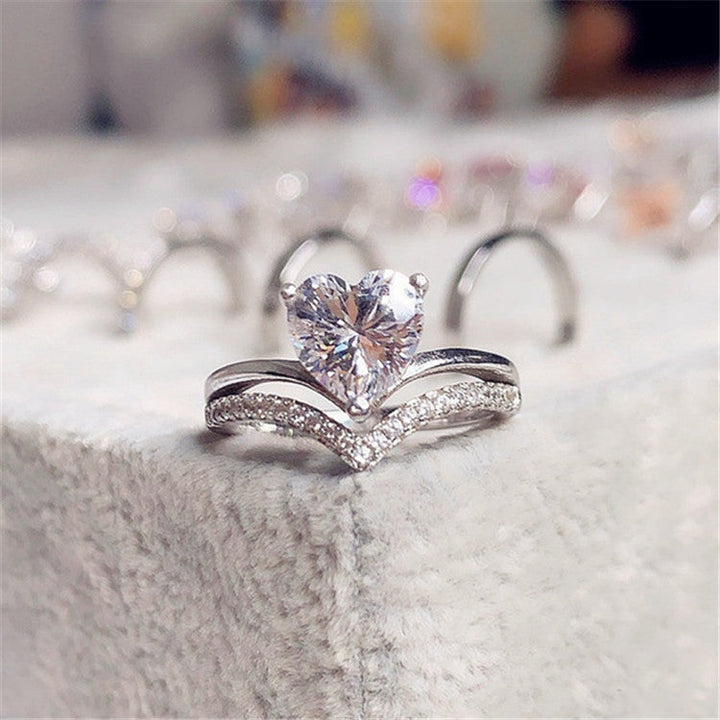 ALINE™ – Bague Cœur Radiant en Argent