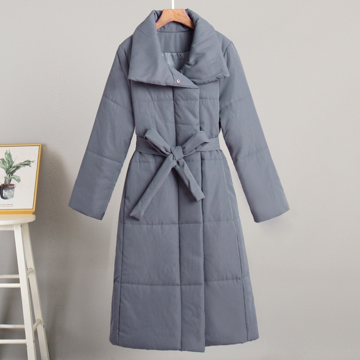 Emma | Womens Long Puffer Coat Belted Fall Parka