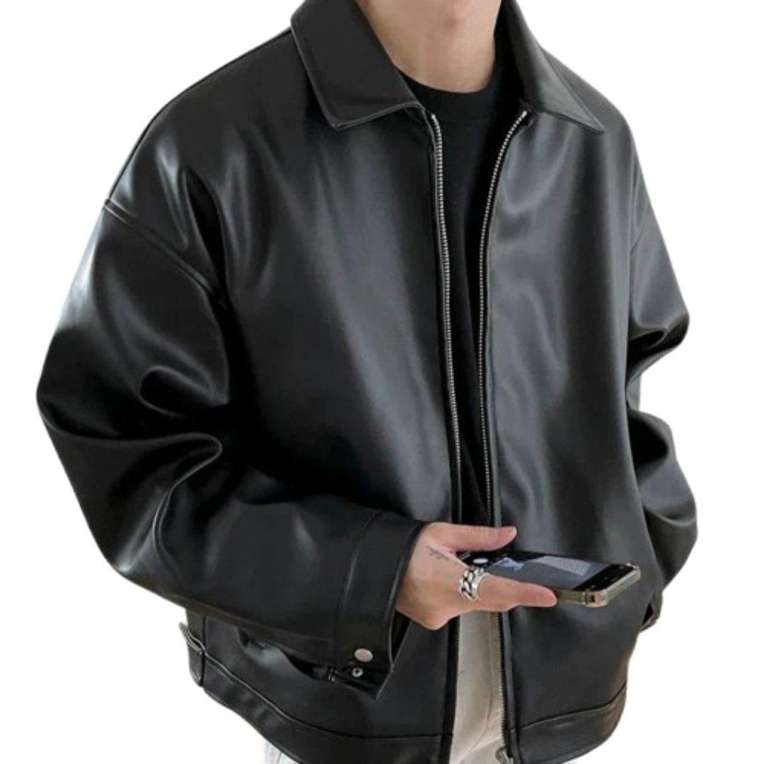 Martin | Men’s Streetwear Oversized Leather Bomber Jacket