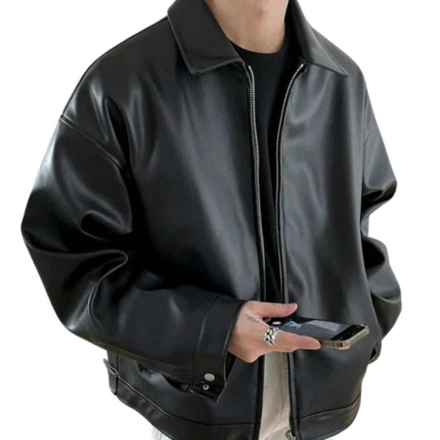 Martin | Men’s Streetwear Oversized Leather Bomber Jacket