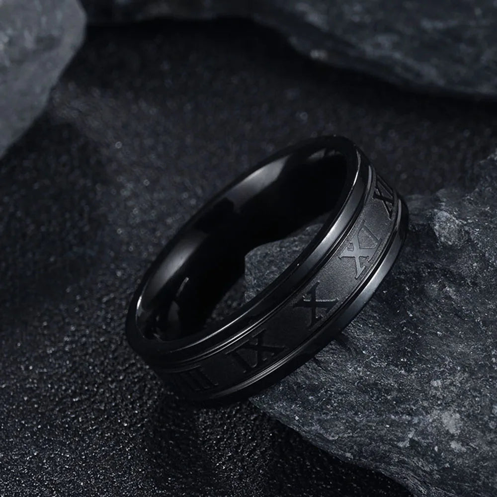 NOELLE™ – Bague Moderne à Chiffres Romains