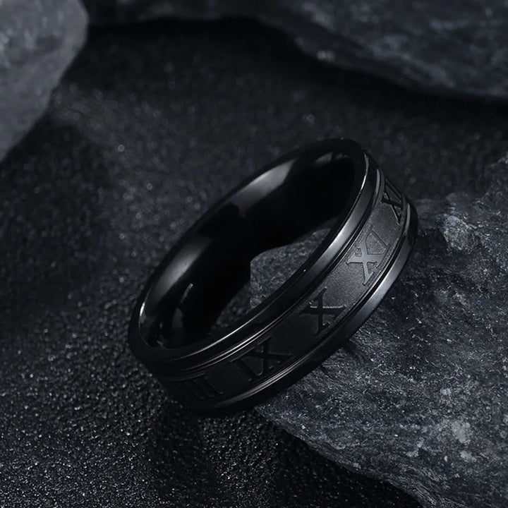 NOELLE™ – Bague Moderne à Chiffres Romains