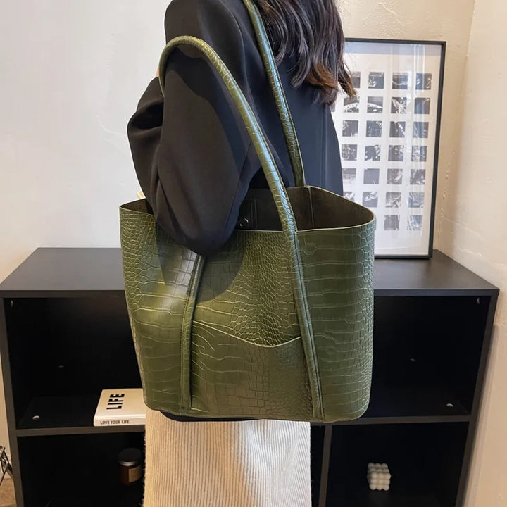 Betina | Sac bandoulière en cuir façon croco