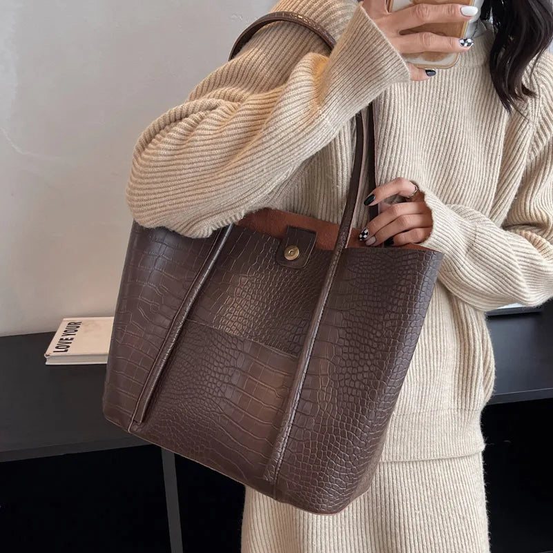 Betina | Sac bandoulière en cuir façon croco