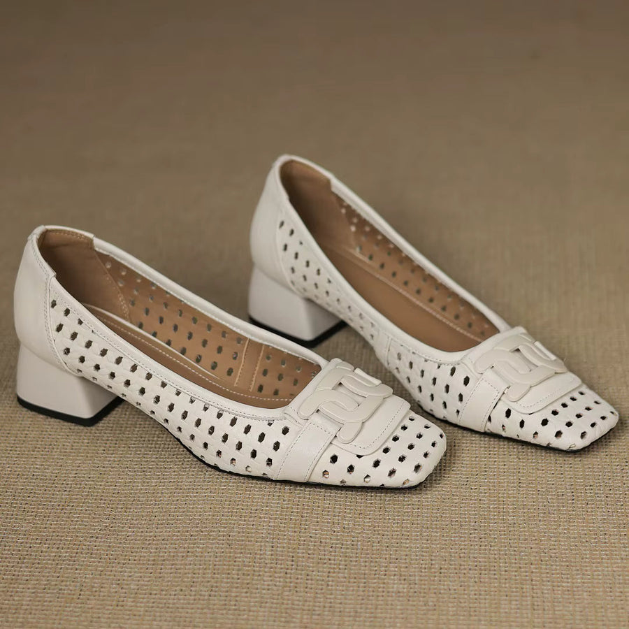 Solea Woven Leather Heels