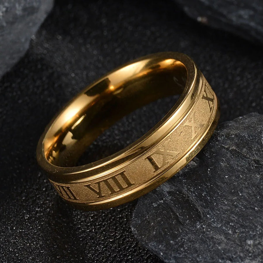NOELLE™ – Bague Moderne à Chiffres Romains