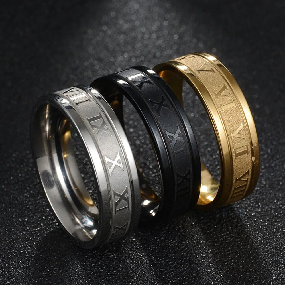 NOELLE™ – Bague Moderne à Chiffres Romains