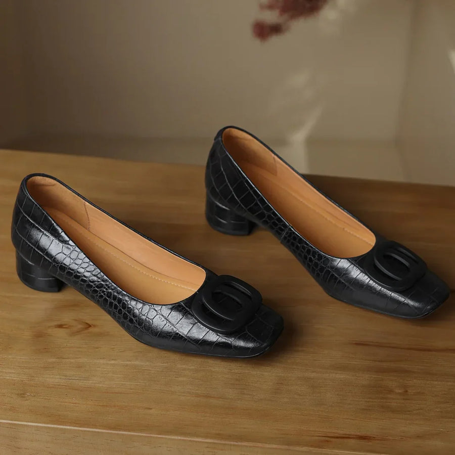 Opium Croc Leather Flats
