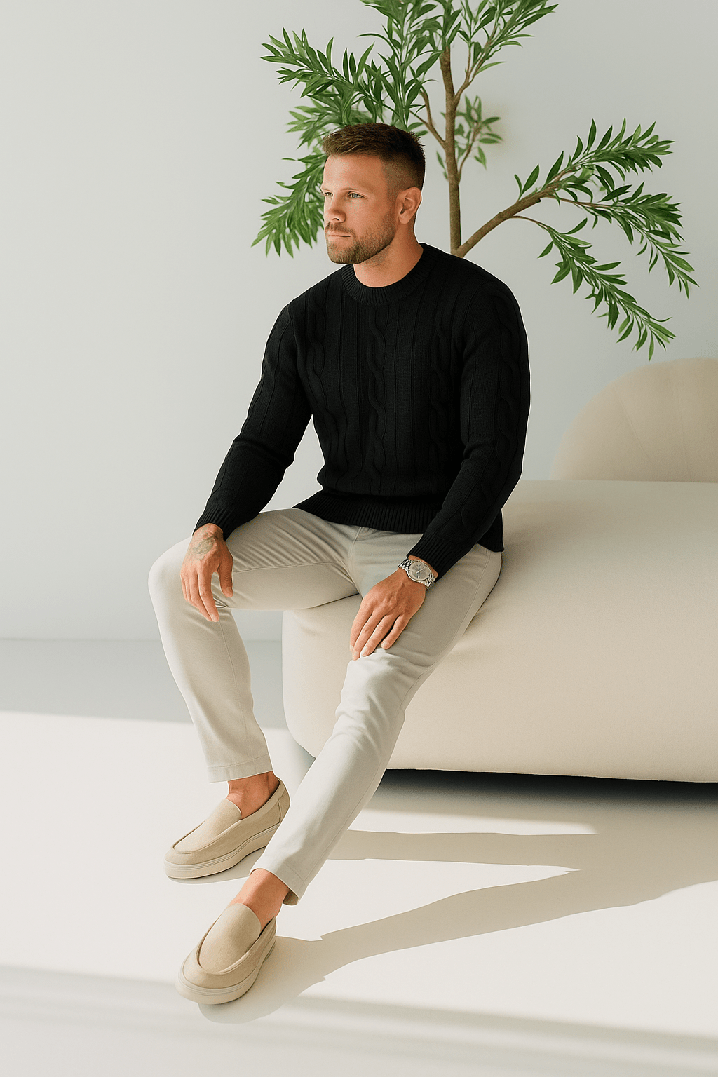 Sven | Men's Cable Knit Sweater